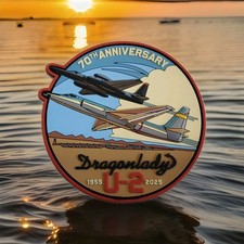 Listing image for Lockheed Skunk Works U-2 PVC Patch 70th Anniversary Dragonlady USAF 2025 USA