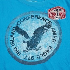 Listing image for American Eagle Shirt Men's Large Blue Patch Big Island Kona Breakers Beach Surf