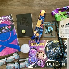 Listing image for DEF CON 27 Hacker Convention 2019 Completed badge T-Shirt Program Skytalk Badge