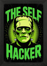 Listing image for The Self Hacker Frankenstein Framed Wall Art Poster Canvas Print Picture