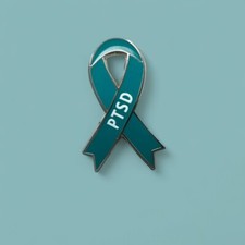 Listing image for PTSD Awareness Ribbon Pin Badge - Mental Health Awareness