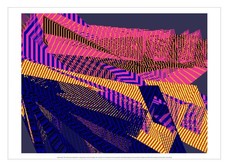 Listing image for Samia Halaby Fold 2 Poster 70 x 50 cm retro computer art kinetic painting