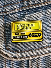 Listing image for Hackers - Hack The Planet - Cool Funny 90s Sci Fi Movie Enamel Pin / Badge