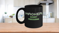 Listing image for Hacker Computer Security Professional Coffee Mug, Funny Cybersecurity Cup Gift F