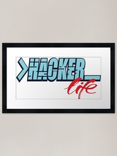 Listing image for Hacker Life Criminal Life Framed Ar Framed Wall Art Poster Canvas Print Picture