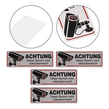 Listing image for 4PCS Video Sign 12x4cm for Security Awareness in For Indoor Outdoor Spaces