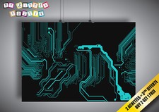 Listing image for Computer Circuit Art Poster