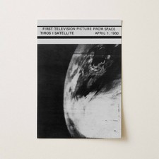 Listing image for NASA First TV Image from Space Vintage Wall Art Print A5 A4 A3