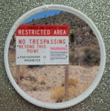 Listing image for 3" Top Secret Area Sublimation Iron / Sew on Patch Badge UFO Alien Conspiracy