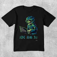 Listing image for Zombie Hacker - Unisex - Black T-Shirt - Hacker - Hacking