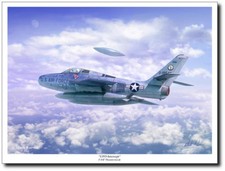Listing image for UFO Intercept by Mark Karvon - Republic F-84F Thunderstreak - Aviation Art Print