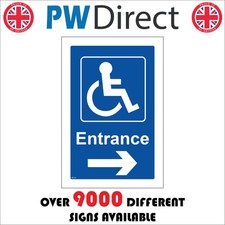Listing image for SIGN Disabled Entrance Right Arrow Direction Tourist Information Centre VE125A