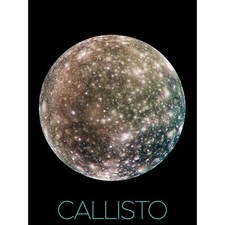 Listing image for NASA Galileo Spacecraft Jupiters Moon Callisto Poster Huge Wall Art Print 18X24