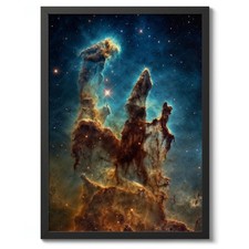 Listing image for Pillars of Creation Print, Hubble Poster, Space Photography Art, Galaxy Wall