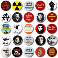 Listing image for ANARCHY & PUNK - 1" / 25mm Button Badge - Protest Revolution