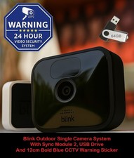 Listing image for Blink Outdoor Single Wireless HD Security Camera System: 64GB USB + CCTV Sticker