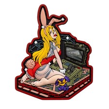 Listing image for Ukraine Military Army patch Tactical Girl Cyber Bunny PVC