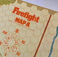 Listing image for Roll Play Map FIREFIGHT 1976 Simulations Pub USA vs USSR Cold War Tactical Game