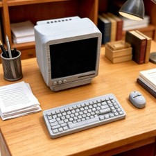 Listing image for Retro Desktop Computer Model Realistic Look Miniature Electronics Plastic