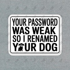 Listing image for Humorous Cybersecurity Sign Your Password Was Weak So I Renamed Your #7701