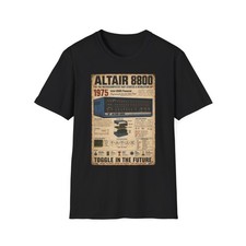 Listing image for Altair 8800 Retro Computer Poster T-Shirt | 1975 Microcomputer History
