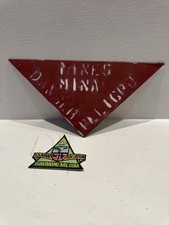 Listing image for Original Guantánamo Bay Naval Base Bilingual Minefield Warning Sign And Patch