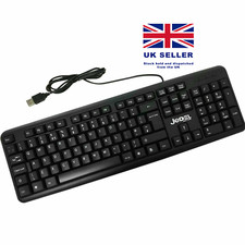 Listing image for NEW K11 Slim USB Wired Keyboard Full Size QWERTY UK Layout For PC Desktop Laptop