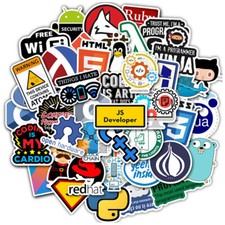 Listing image for 50Pcs/Pack Programmers Hackers Linux Python Sticker For Fridge Laptop PC Sticker