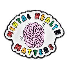 Listing image for Mental Health Matters Pin Badge Lapel White Brooch Mental Health Support Pin