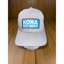 Listing image for Kona Big Wave Trucker Hat Gray Blue Logo Patch Snapback Mesh Cap Mens Womens