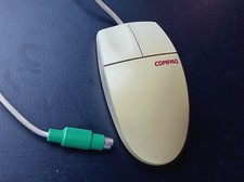 Listing image for Vintage Compaq M-S34 2-button PS/2 Computer Ball Mouse