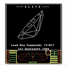 Listing image for Elite Retro Computer Space Sim Artwork On Aluminium Sign / Plaque 20cm x 20cm