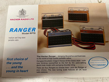 Listing image for HACKER RADIO RANGER RP70 ADVERTISING BROCHURE SHACK/WALL ART