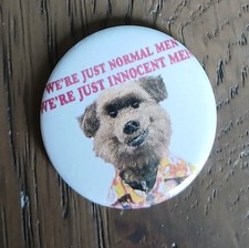 Listing image for Hacker The Dog Innocent Men Button Pin Badge 25mm / 1 inch