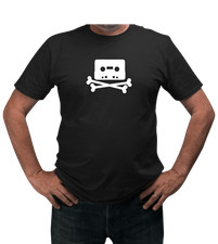Listing image for Pirate Bay T-shirt Kopimi Piratebay Tape T-Shirt Retro hacker Cassette Tape tee