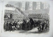 Listing image for Old Antique Print 1870 Fine Art Trial Prince Bonaprte Tours Men Courtroom 19th