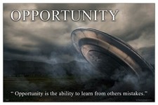 Listing image for Area 51 UFO Motivational Poster Art Print 11x17 NASA Believe Aliens Wall Decor