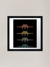 Listing image for Retro F-117 Stealth Airplane Nighth Framed Wall Art Poster Canvas Print Picture